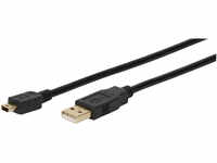 Vivanco Hochwertiges USB 2.0 zertifiziertes Verbindungskabel, 3m 45214