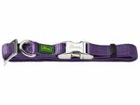 Hunter Halsband Vario Basic Alu Strong Verschluss, M: 30-45 cm, 1,5 cm breit, violett