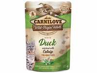 Carnilove Portionsbeutel Katzenfutter, 24 x 85 g Ente mit Katzenminze