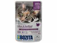 Bozita Pouch Indoor & Sterilised Katzenfutter, Pute, 12 x 85 g