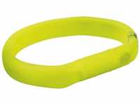 TRIXIE Leuchtband für Hunde USB breit, M–L: 50 cm/18 mm, grün
