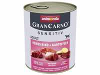 Animonda GranCarno Adult Sensitive Hundefutter, Rind + Kartoffeln 6x800g
