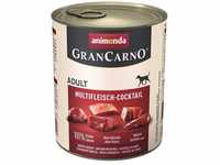 Animonda GranCarno Adult Fleisch pur Hundefutter, Rind&Wild 6x800g