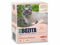 Bozita Häppchen in Sauce im Tetra Recart Katzenfutter, 6x370g, Lachs