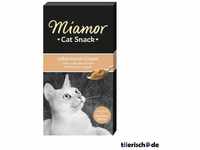 Miamor Schleck Snack Cream für Katzen, Leberwurst Cream, 6x15g