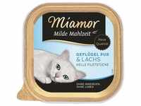 Miamor Schale Milde Mahlzeit Katzenfutter, Huhn & Lachs 16x100g
