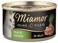 Miamor Feine Filets Dosen Katzenfutter, Thunfisch & Gemüse 24x100g