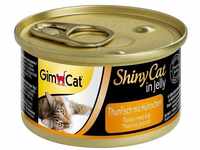 GimCat ShinyCat Katzenfutter, Thunfisch mit Hühnchen 24x70g