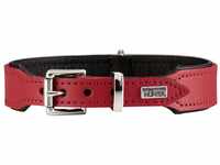 Hunter Hundehalsband Basic, S, 35-40cm, B26mm, rot