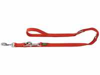 Hunter Hundeleine Nylon, 2,00 m, 10 mm breit, verstellbar, rot