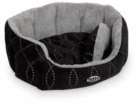 Nobby Komfortbett für Hunde und Katzen Ceno, S: 45 x 40 x 19 cm, schwarz/grau