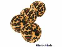 TRIXIE 4 Katzen Spielbälle Leopardenmuster, 4 Stk mit Leopardenmuster, ø 4 cm