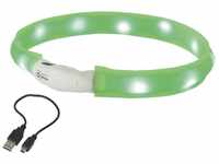 Nobby LED Leuchtband für Hunde breit VISIBLE, S: 25 mm, 40 cm, grün