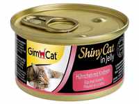 GimCat ShinyCat Katzenfutter, Hühnchen mit Krebsen 24x70g