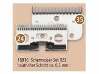 Kerbl Ersatz Schermesser Set für constantaRodeo, R22 35/24 Zähne, hautnaher Schnitt
