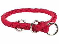 TRIXIE Cavo Zug Stopp Hundehalsband rund geflochten, L: 47–55 cm/ø 18 mm, rot