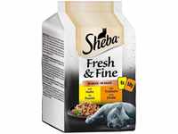 Sheba Katzenfutter Portionsbeutel Fresh & Fine, 6 x 50 g, Huhn & Truthahn in...