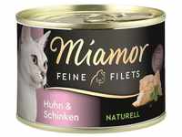 Miamor Feine Filets Naturelle, Huhn & Schinken 12x156 g