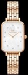 Daniel Wellington DW Uhr Quadro Lumine 5-Link Melrose MoP 20x26mm Rose Gold