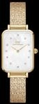 Daniel Wellington DW Uhr Quadro Lumine Pressed Piano White MoP Gold 20x26mm