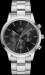 Daniel Wellington DW Uhr Iconic Chronograph Link Onyx S 42mm Silver