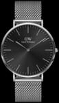 Daniel Wellington DW Uhr Classic Mesh Onyx 40mm Silver