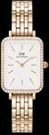 Daniel Wellington DW Uhr Quadro Lumine Bezel 5-Link Melrose 20x26mm Rose Gold