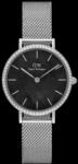Daniel Wellington DW Uhr Petite Lumine Bezel Sterling Black MOP 28mm Silver