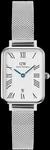 Daniel Wellington DW Uhr Quadro Sterling Roman Numerals Date 20x26mm Silver