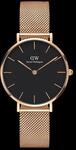 Daniel Wellington DW Uhr Petite Melrose Black 28mm Rose Gold