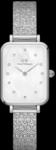 Daniel Wellington DW Uhr Quadro Lumine Pressed Piano White MoP Silver 20x26mm