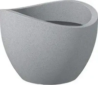 Scheurich Pflanzgef&auml;&szlig; 'Wave Globe,' stony grey, ca. &Oslash; 60 x H 44,7 cm R&uuml;cksendung
