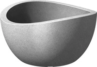 Scheurich Pflanzschale 'Wave Globe Bowl', stony grey, ca. &Oslash; 40 x H 21 cm