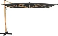 Doppler Pendelschirm 'Alu-Wood XL LED Ultra', anthrazit, ca. 400 x 300 cm