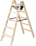 Munk Stufen-Stehleiter Holz - 033810
