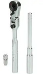 KS Tools 1/4" Bit-Gelenk-Umschaltknarren-Satz mit Steckadapter f&uuml;r Steckn&uuml;sse,