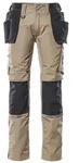 MASCOT Kassel Hose mit H&auml;ngetaschen UNIQUE Hellkhaki / Schwarz 46 -