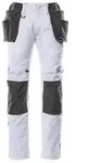 MASCOT Kassel Hose mit H&auml;ngetaschen UNIQUE Wei&szlig; / Dunkelanthrazit 48 -