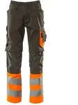 MASCOT Leeds Hose mit Knietaschen SAFE SUPREME Dunkelanthrazit / Hi-vis Orange 46 -