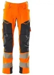 MASCOT Herren Hose mit Knietaschen ACCELERATE SAFE Hi-vis Orange / Schwarzblau...