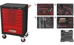 KS Tools ECOline SCHWARZ/ROT Werkstattwagen mit 7 Schubladen und 515