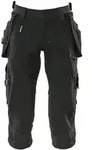 MASCOT Dreiviertel-Hose mit H&auml;ngetaschen ADVANCED Schwarz 42 -...