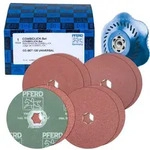 PFERD TOOLS COMBICLICK-Fiberscheiben-Set Korund 125mm mit CC-H-GT-St&uuml;tzteller f&uuml;r