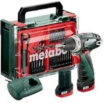 Metabo Akku-Bohrschrauber PowerMaxx BS Basic Set mit 41-teiliger Mobiler Werkstatt -
