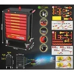 KS Tools ECOline Werkstattwagen mit 42 isolierten Werkzeugen f&uuml;r Hybrid- und
