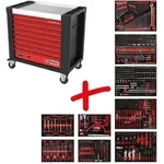 KS Tools Performanceplus Werkstattwagen-Satz P30 mit 706 Werkzeugen f&uuml;r 7 Schubladen