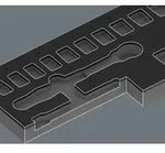 Wera 9724 Schaumstoffeinlage 8010 B Zyklop Comfort Knarre Set 16-teilig, 3/8" -