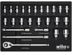 Wiha Ratschenschl&uuml;ssel Set 1/2 zoll 25-teilges Set in Schaumeinlage - 44740