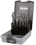 RUKO Flachsenker-Satz DIN 373 HSS G&uuml;tegrad mittel f&uuml;r Durchgangsloch - 6-tlg. -