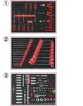 KS Tools Universal-Systemeinlagen-Satz f&uuml;r 3 Schubladen mit 215...